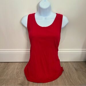 Charter Club Supima Cotton Red Tank Sleeveless Shirt size Large